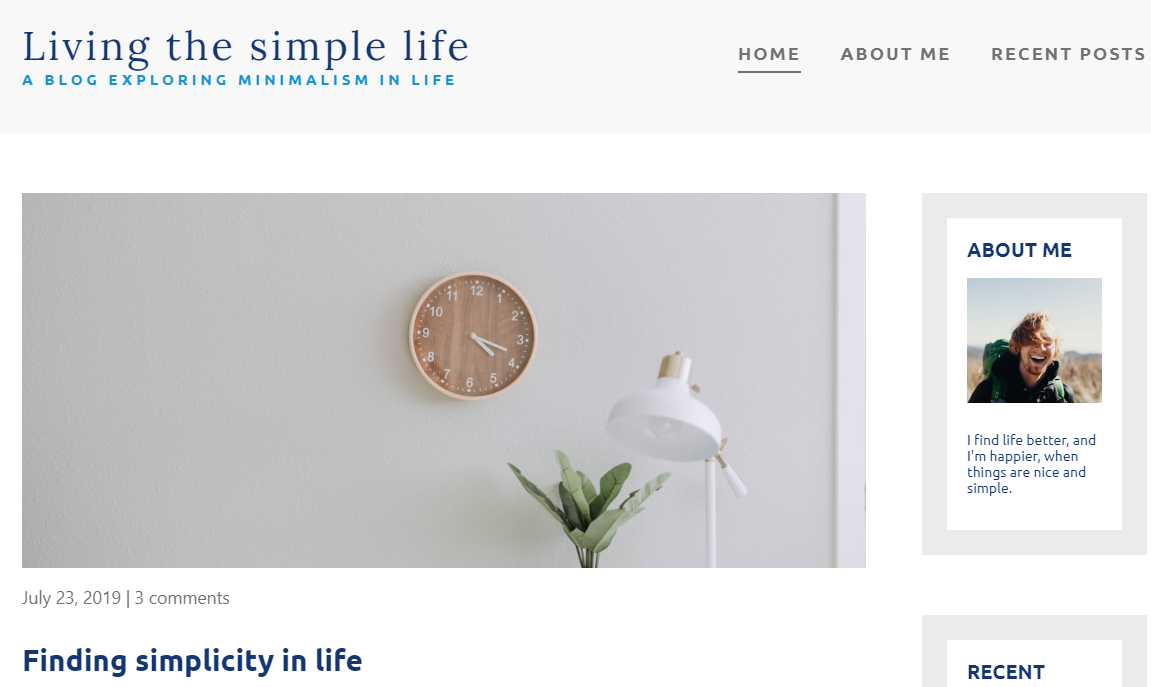 Living Simple Life Page